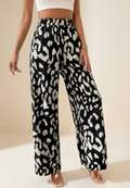 Pantalón estampado de pierna ancha