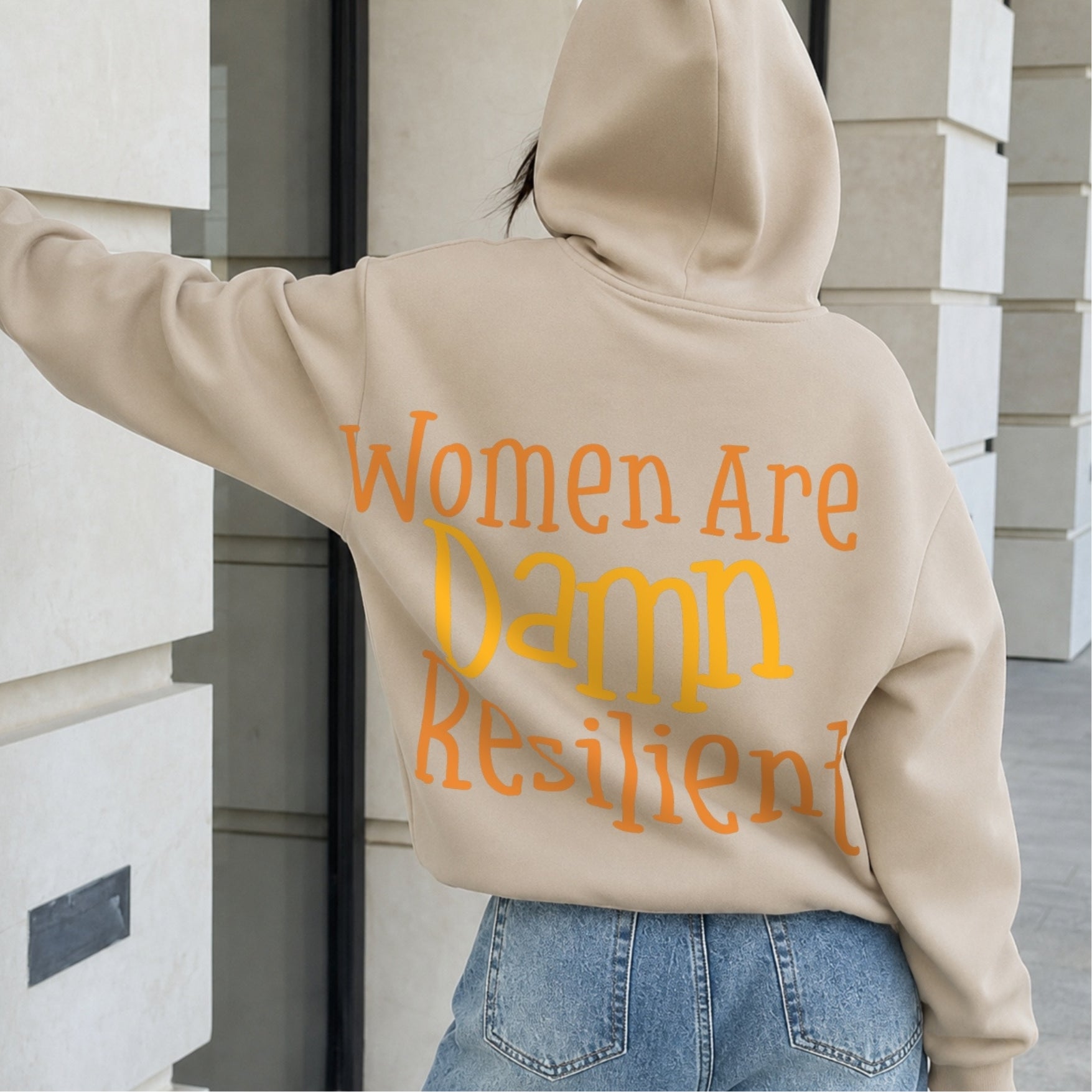 Sudadera con capucha «Damn Resilient»