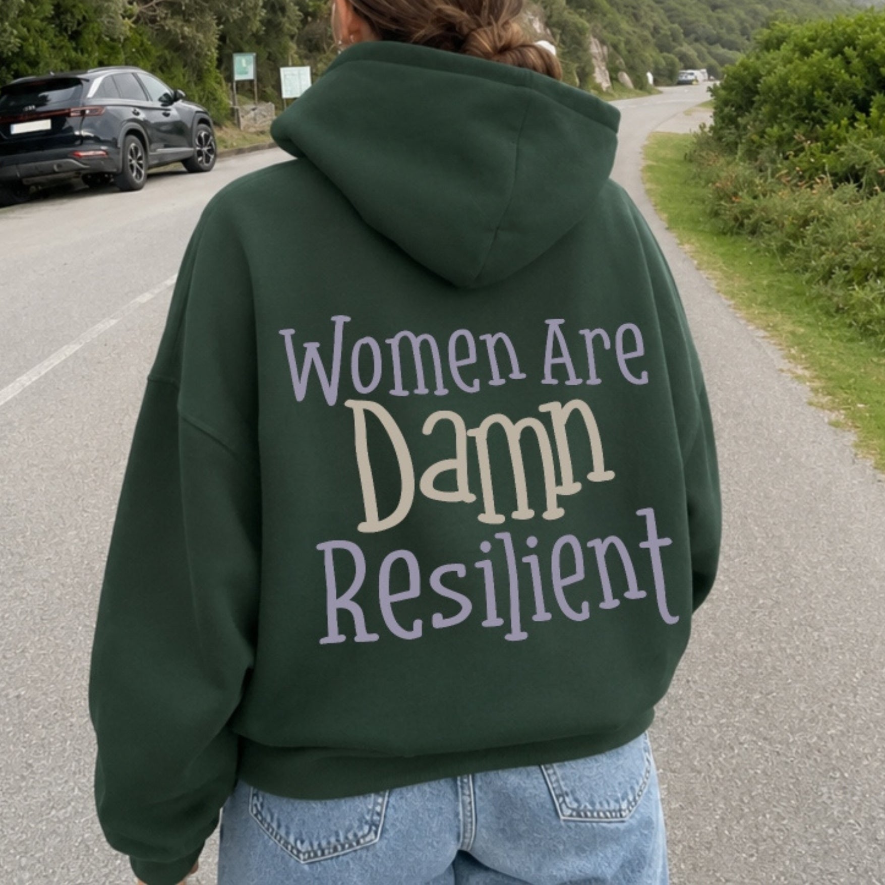 Sudadera con capucha «Damn Resilient»