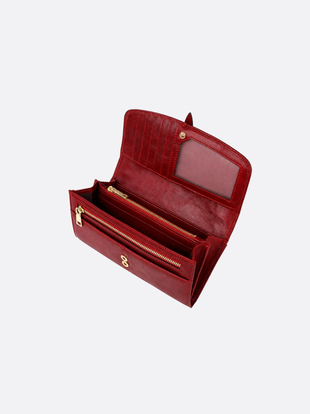 Cartera de cuero con múltiples compartimentos <br>Carmine