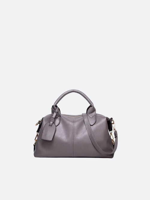 Bolso de mano con bandolera de cuero <br>Prado