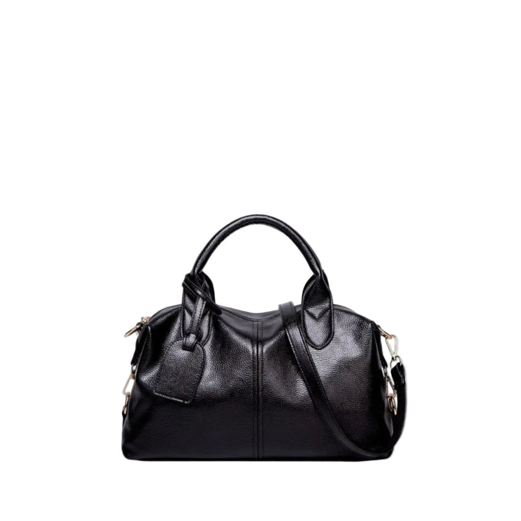 Bolso de mano con bandolera de cuero <br>Prado